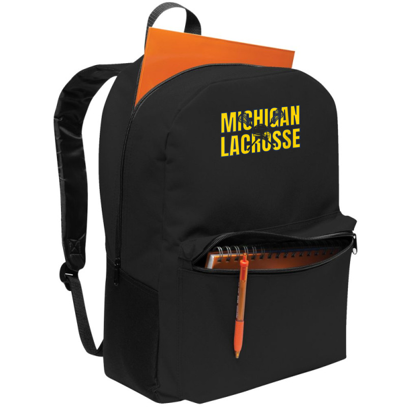 Womens Michigan Lacrosse Helmet Mi Lax The Wolverine State Gift V Neck Backpack | Artistshot