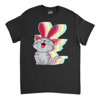 Cat Bunny Ears Easter Day Cute Pet Kitten Lover Boys Girls Classic T-shirt | Artistshot