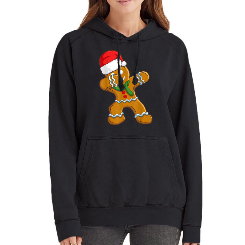 Dabbing Gingerbread Santa Christmas Kids Boys Xmas Cookie Vintage Hoodie | Artistshot