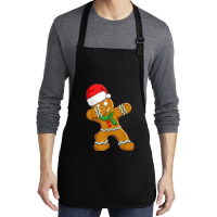 Dabbing Gingerbread Santa Christmas Kids Boys Xmas Cookie Medium-length Apron | Artistshot