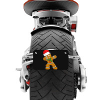 Dabbing Gingerbread Santa Christmas Kids Boys Xmas Cookie Motorcycle License Plate | Artistshot