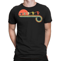 Gymnast Girl Exercise Retro Vintage Sunset Rainbow Color T-shirt | Artistshot