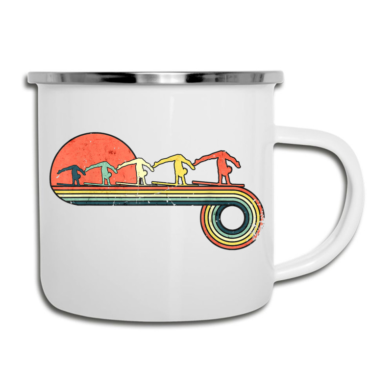 Gymnast Girl Exercise Retro Vintage Sunset Rainbow Color Camper Cup | Artistshot