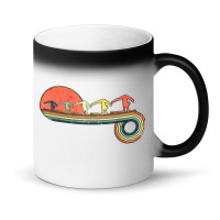 Gymnast Girl Exercise Retro Vintage Sunset Rainbow Color Magic Mug | Artistshot