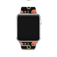 Gymnast Girl Exercise Retro Vintage Sunset Rainbow Color Apple Watch Band | Artistshot