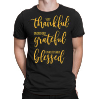 Thankful Grateful Blessed Thankful Thanksgiving Ladies T-shirt | Artistshot