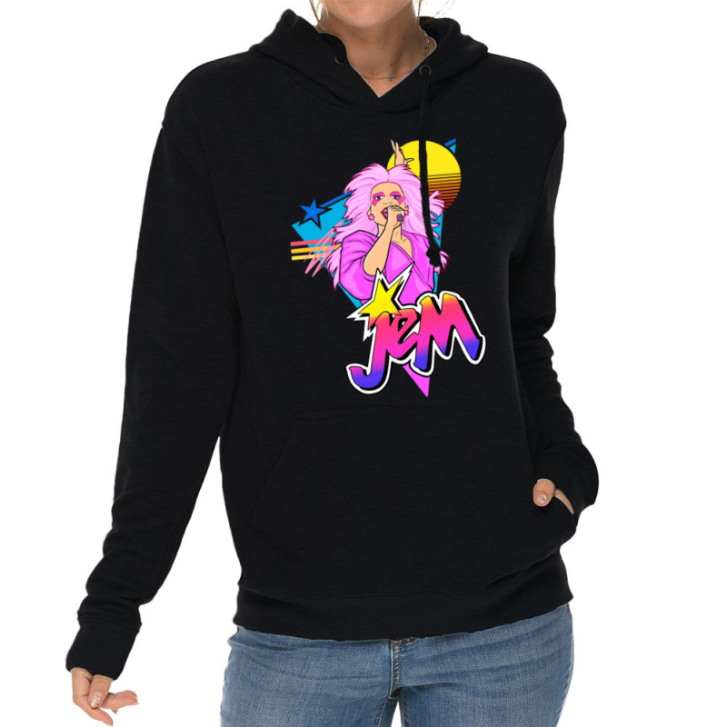 Jem 80s Style Art Lightweight Hoodie by LYNDSADEETER | Artistshot