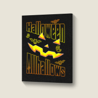 Funny Halloween Allhallows Halloween 2022 Portrait Canvas Print | Artistshot