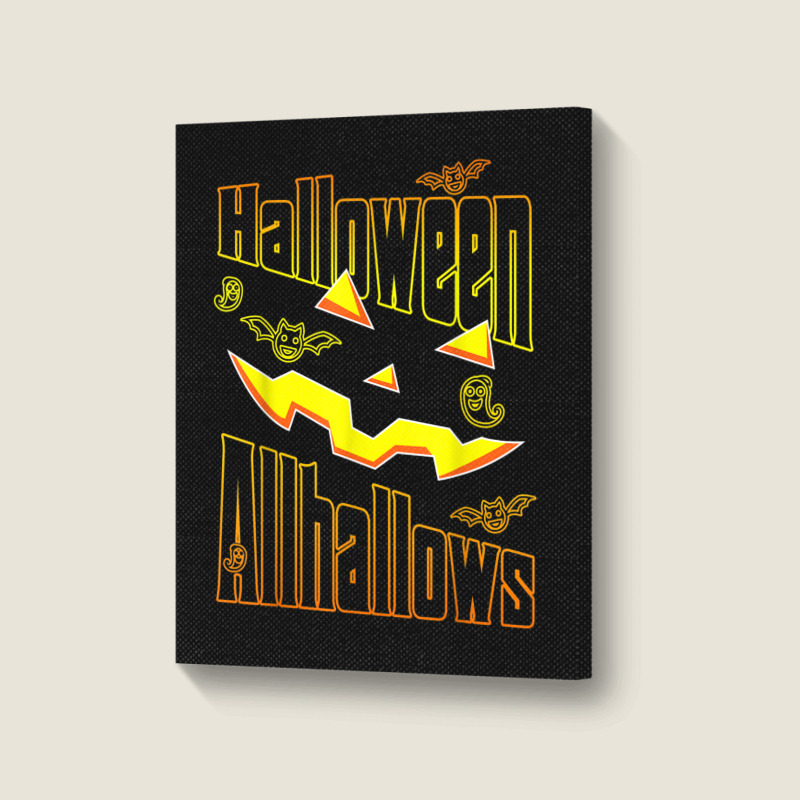 Funny Halloween Allhallows Halloween 2022 Portrait Canvas Print | Artistshot