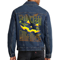 Funny Halloween Allhallows Halloween 2022 Men Denim Jacket | Artistshot