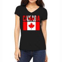 Canadian Gift Canada Country Flag Women's V-neck T-shirt | Artistshot