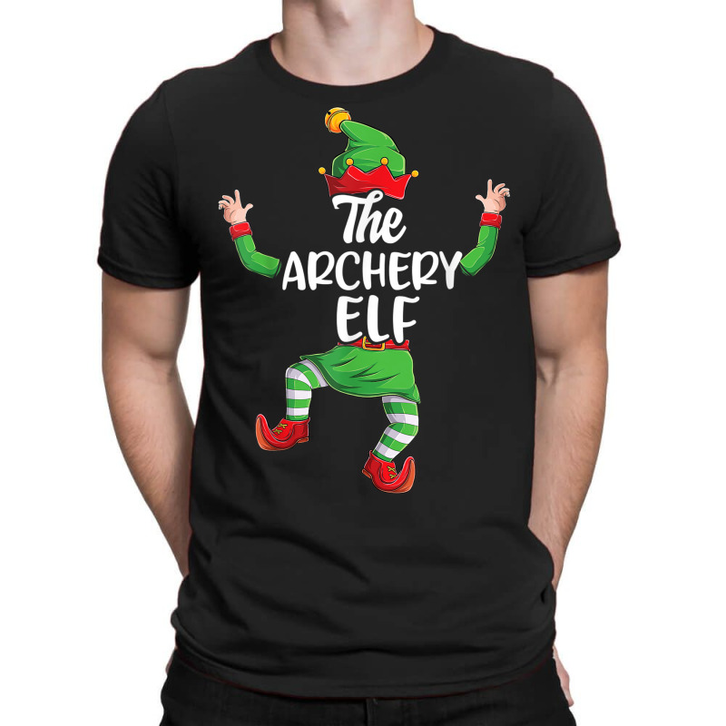 Archery Elf Family Matching Christmas Pajamas Pjs Xmas Men T-shirt | Artistshot