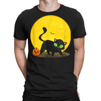 Happy Halloween Cute Black Cat Party Costume T-shirt | Artistshot