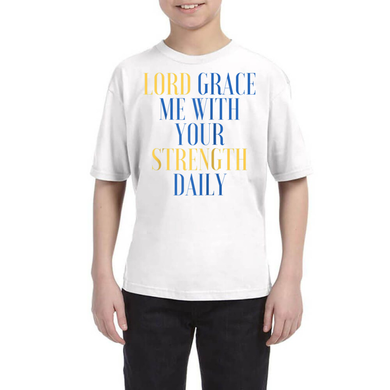 Lord Grace Me With Your Strength Daily Raglan Baseball Tee Youth Tee | Artistshot