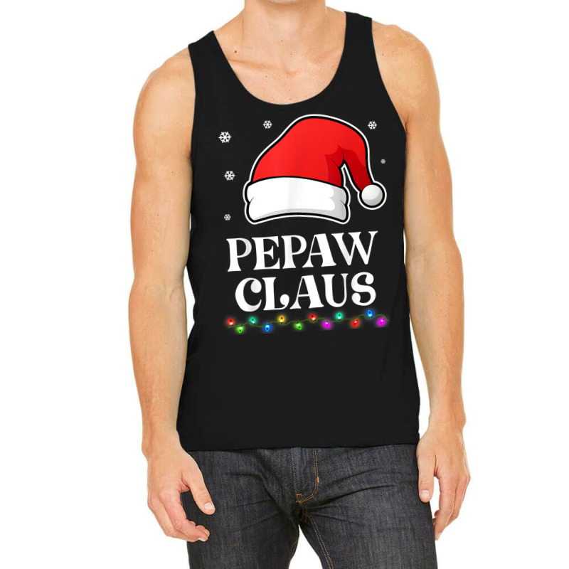 Pepaw Claus Christmas Funny Family Matching Pajamas Tank Top | Artistshot