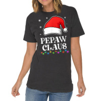 Pepaw Claus Christmas Funny Family Matching Pajamas Vintage T-shirt | Artistshot