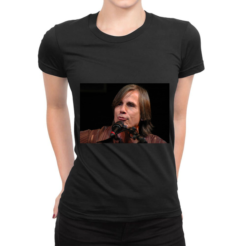 Jackson Browne 2 Metal Print Ladies Fitted T-Shirt by cm-arts | Artistshot