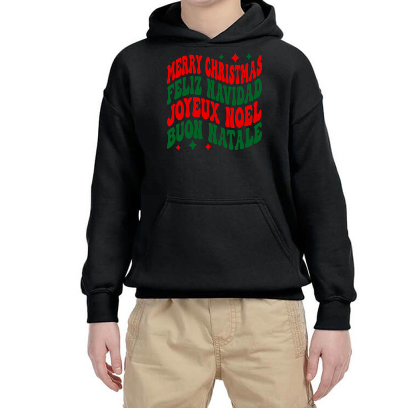 Merry Christmas, Feliz Navidad, Joyeux Noel, Buon Natale Pullover Hood Youth Hoodie by vaelotaduc | Artistshot