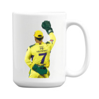 Ms Dhoni Chennai Super Kings Csk Wallpaper Whistlepodu Classic 15 Oz Coffee Mug | Artistshot