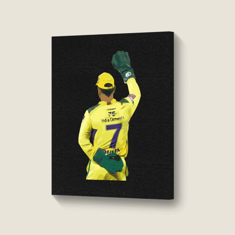 Ms Dhoni Chennai Super Kings Csk Wallpaper Whistlepodu Classic Portrait Canvas Print | Artistshot