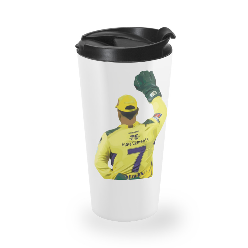 Ms Dhoni Chennai Super Kings Csk Wallpaper Whistlepodu Classic Travel Mug | Artistshot