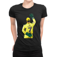 Ms Dhoni Chennai Super Kings Csk Wallpaper Whistlepodu Classic Ladies Fitted T-shirt | Artistshot