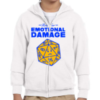 Roll For Emotional Damage Youth Zipper Hoodie | Artistshot