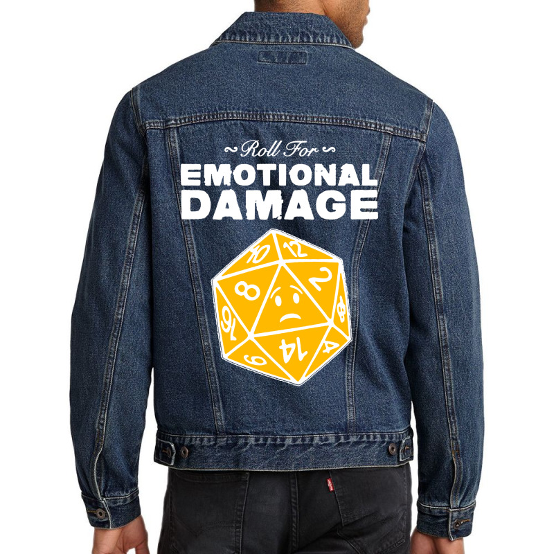 Roll For Emotional Damage Men Denim Jacket by Saprol Tees | Artistshot