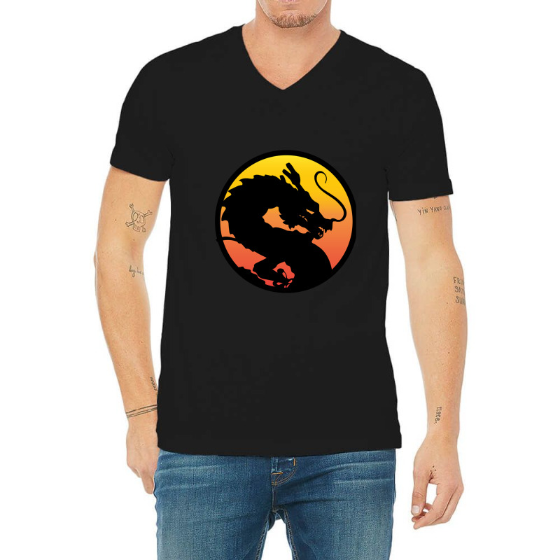 Z Fighter Kombat A Gradient 2 V-Neck Tee by PierceKnight | Artistshot