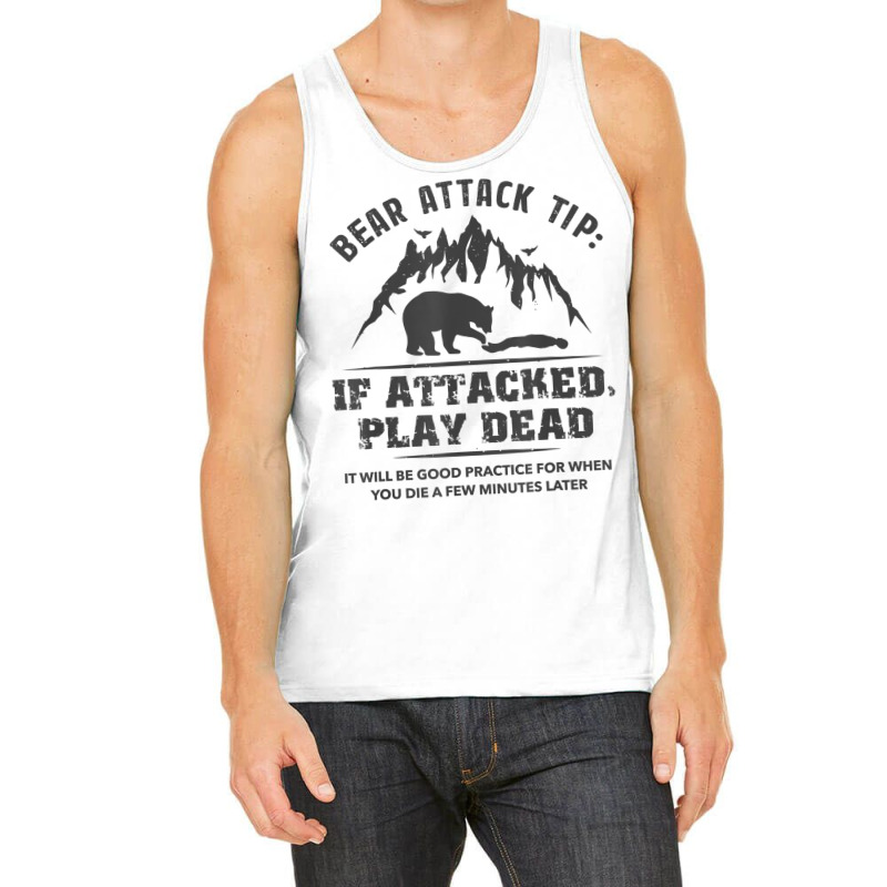 Bear Attack Tip Camping Hiking Travel Adventure Vintage T Shirt Tank Top | Artistshot