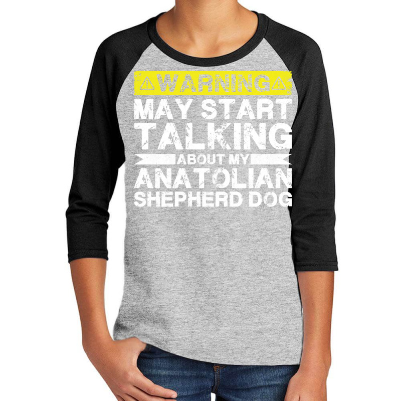 Warning May Start Talking About My Anatolian Shepherd Dog Pullover Hoo Youth 3/4 Sleeve by cm-arts | Artistshot