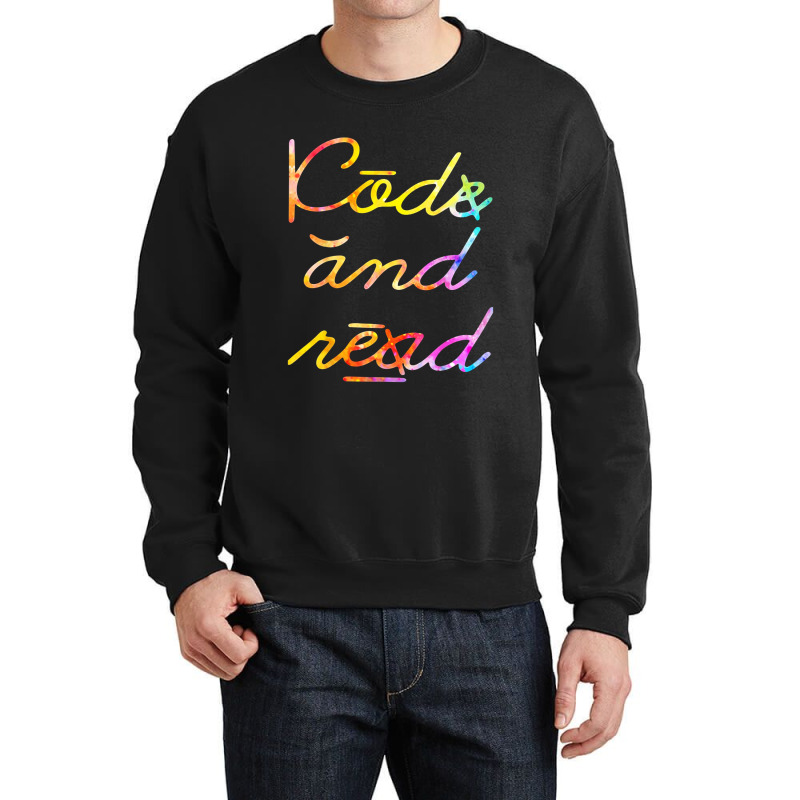 Code And Read Dyslexia Awareness Crewneck Sweatshirt by RoyalTees | Artistshot