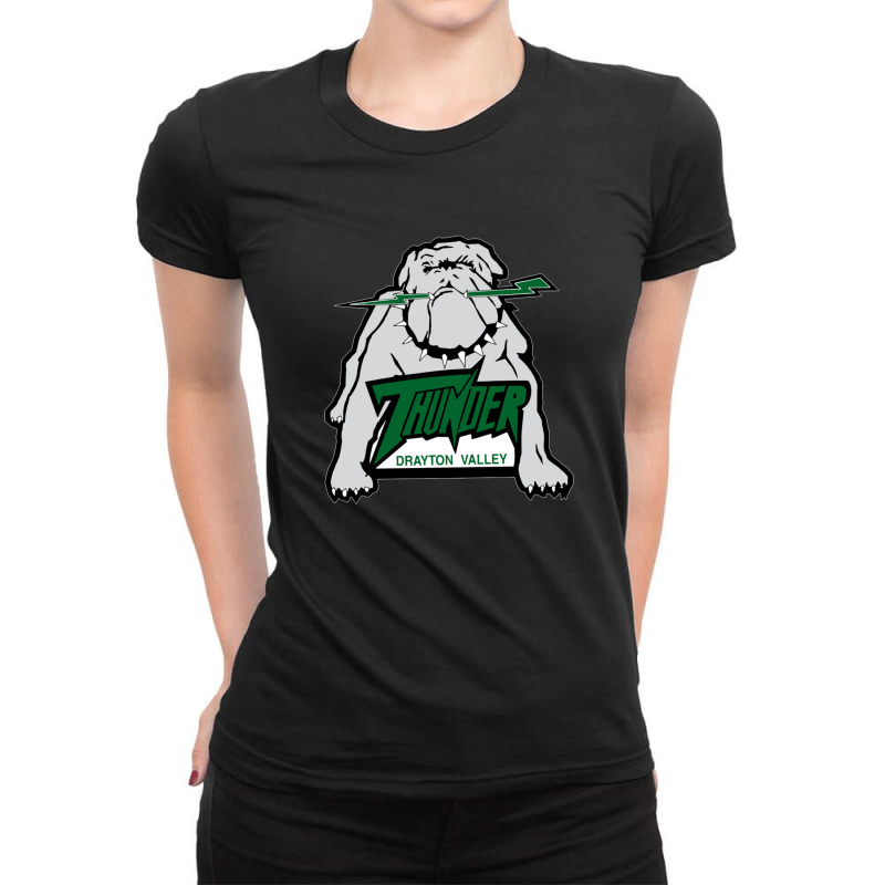 Drayton Valley Thunder Merch Ladies Fitted T-Shirt by cm-arts | Artistshot