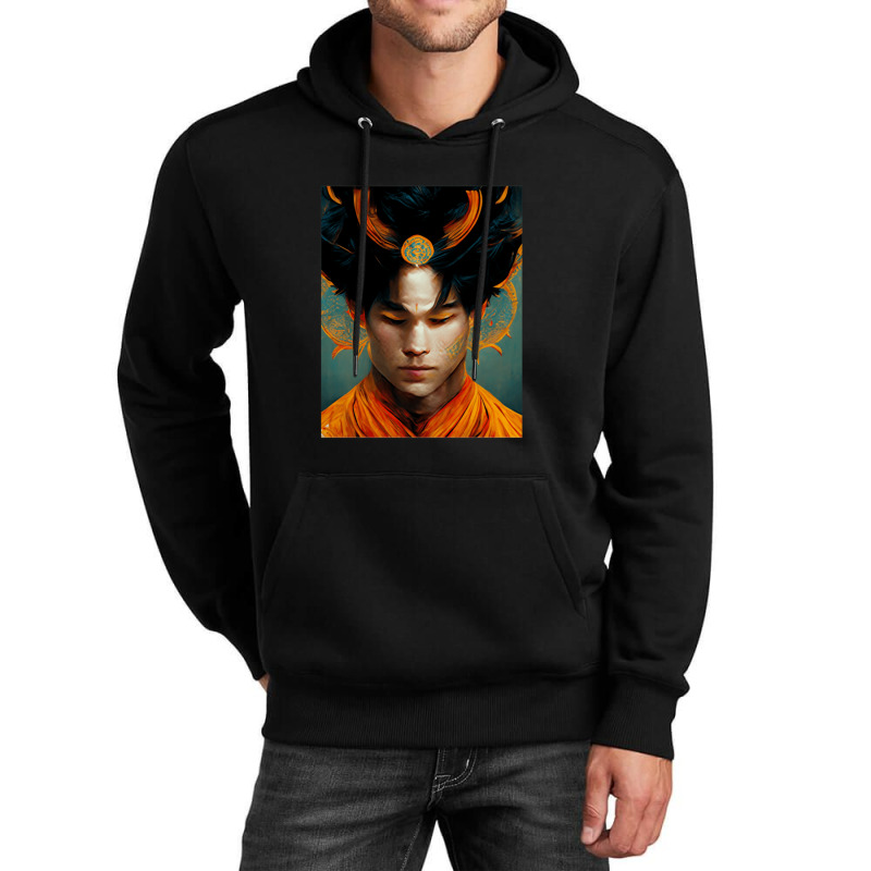 Goku Realistic Portrait Digital Art 3 Friend Unisex Hoodie | Artistshot