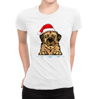 Anatolian Shepherd Dog Christmas Santa Hat Matching Family Premium T S Ladies Fitted T-shirt | Artistshot