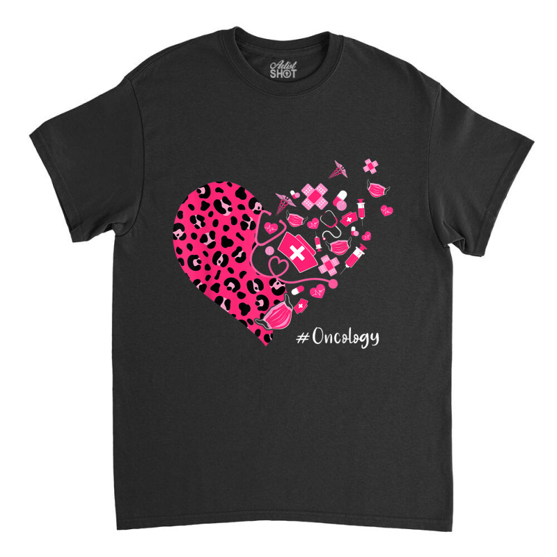 Leopard Heart Stethoscope Oncology Nurse Valentines Day Classic T-shirt by TiffaneyAitchison | Artistshot