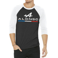 Fernando Alonso Alpine F1 2021 (tricolore) 3/4 Sleeve Shirt | Artistshot