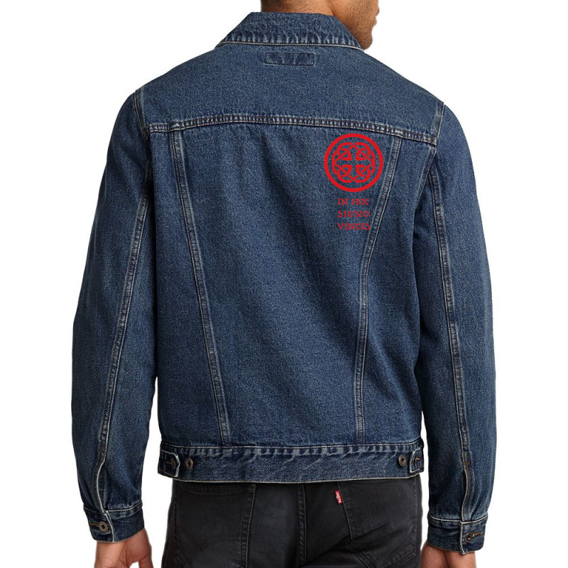 Mens Crusader Knight Knights Templar Code 2 Side Men Denim Jacket | Artistshot