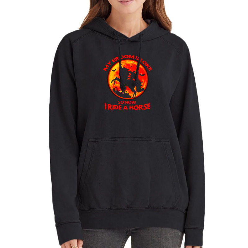 I Ride A Horse Halloween Vintage Hoodie | Artistshot