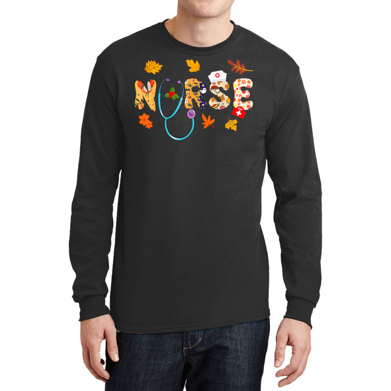 Turkey Day Nursing Thanksgiving Print Nurse Thanksgiving T Shirt Long Sleeve Shirts | Artistshot