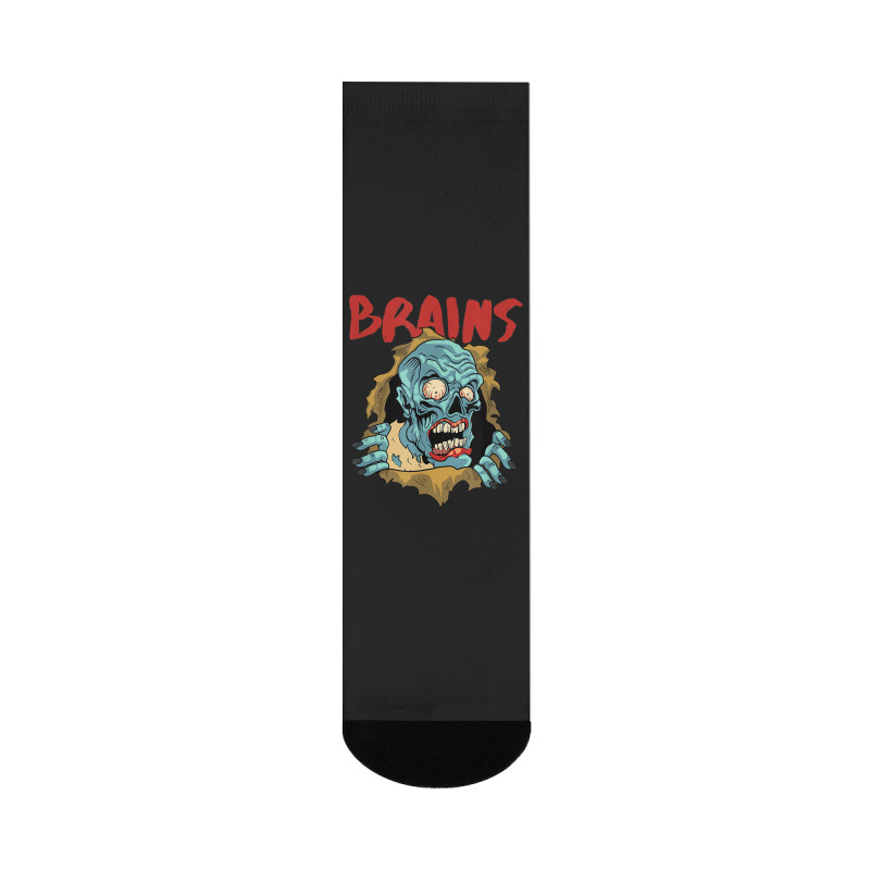 Zombie Brains Monster   Halloween Zombie Crew Socks | Artistshot