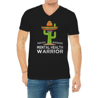 Awareness Mental Health Warrior V-neck Tee | Artistshot