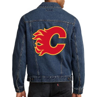 Flames Calgary Men Denim Jacket | Artistshot