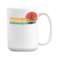 Retro Vintage Octopus Kraken Sea Life Marine Octopus Lover T Shirt 15 Oz Coffee Mug | Artistshot