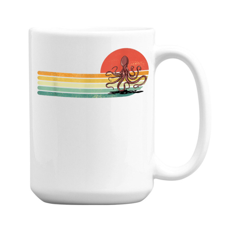 Retro Vintage Octopus Kraken Sea Life Marine Octopus Lover T Shirt 15 Oz Coffee Mug | Artistshot