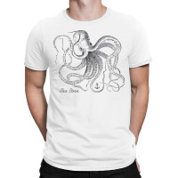 Vintage Black Octopus Marine Biologist Ocean Sea Life 5 T-shirt | Artistshot