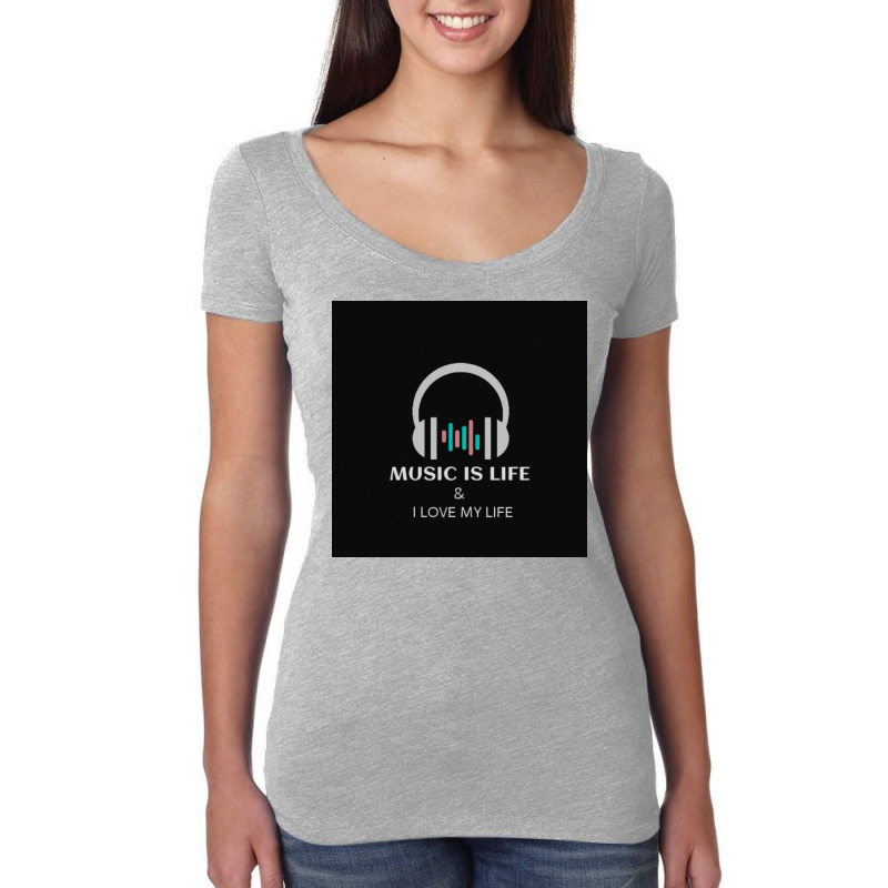 Music Is Life Women's Triblend Scoop T-shirt by Rupam's Creation | Artistshot