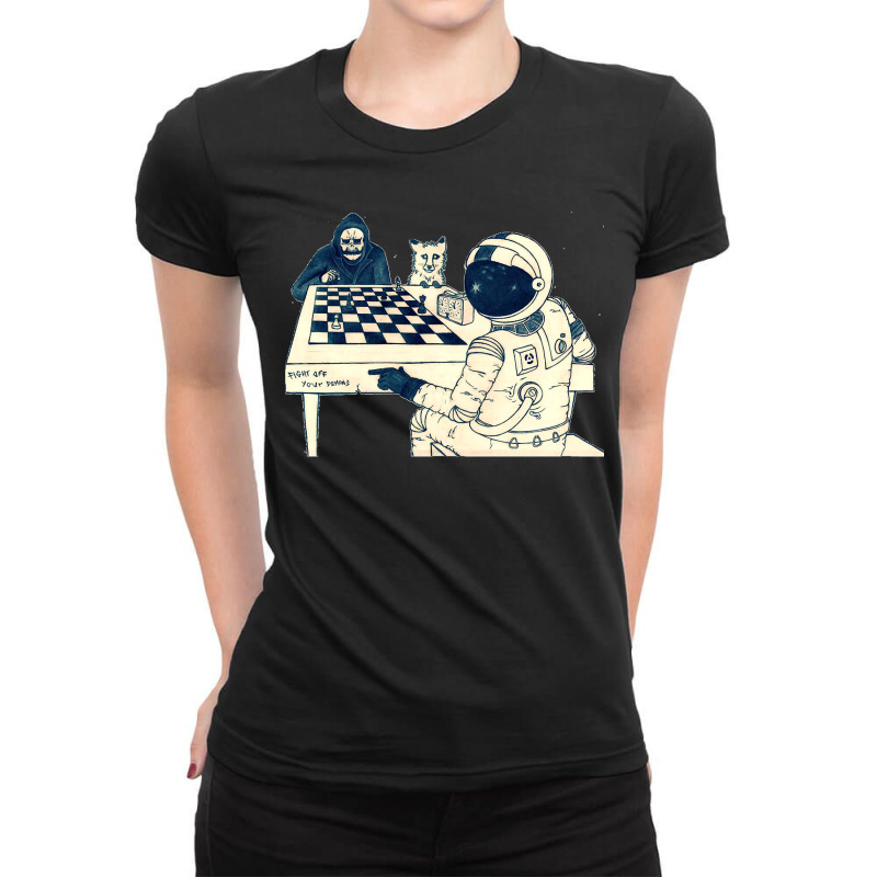 Fight Your Demons Ladies Fitted T-Shirt by cm-arts | Artistshot