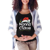 Nonna Claus Christmas Family Group Matching Pjs Xmas Light Maternity Scoop Neck T-shirt | Artistshot