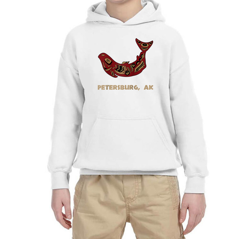 Petersburg Alaska Native American Indian Salmon Fishermen Raglan Baseb Youth Hoodie by cm-arts | Artistshot